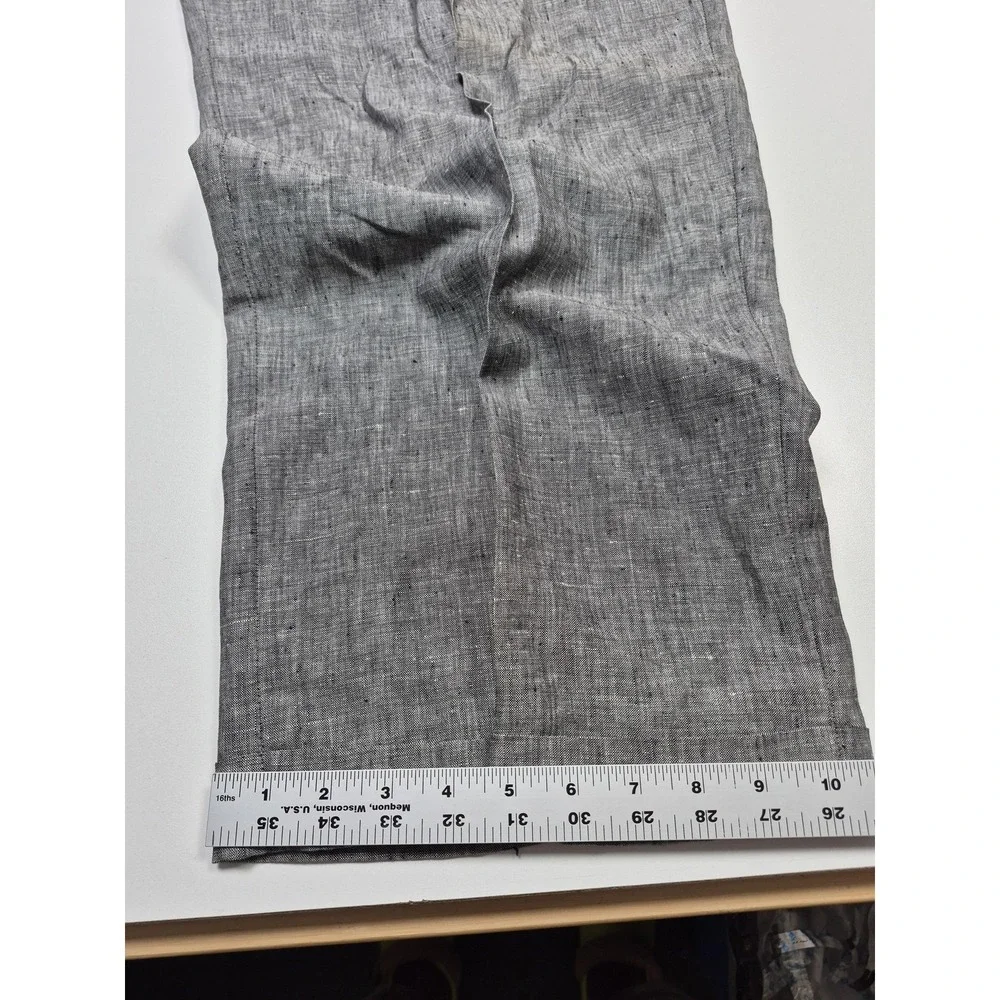 Dreams Dress Pants Mens 51x36 Gray Linen Pleated Relaxed Big Tall Casual NWT